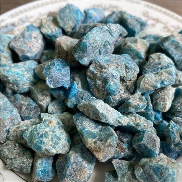 Raw Blue Apatite Chunks - Picture 2 of 4